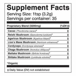 Anima Mundi Herbals Anima Mundi - Adaptogenic Immortality, 7 Mushrooms & Heirloom Cacao Powder 4oz