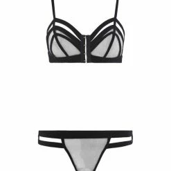 Aubade - Lines Of Velour Bra And Panty Set