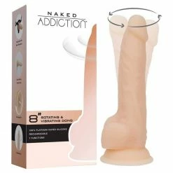 BMS Naked Addiction Rotating & Vibrating Dildo 8" Vibrators