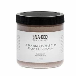 Bath + Body Buck Naked Soap Company - Geranium + Purple Clay Sugar Scrub