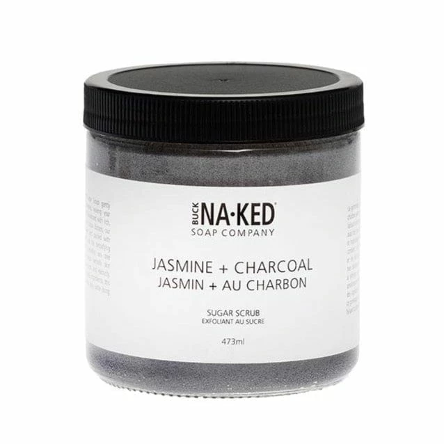 Buck Naked Soap Company - Jasmine + Charcoal Sugar Scrub 3 Buck Naked Soap Company - Jasmine + Charcoal Sugar Scrub