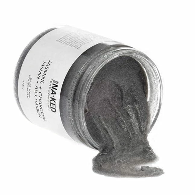Buck Naked Soap Company - Jasmine + Charcoal Sugar Scrub 4 Buck Naked Soap Company - Jasmine + Charcoal Sugar Scrub