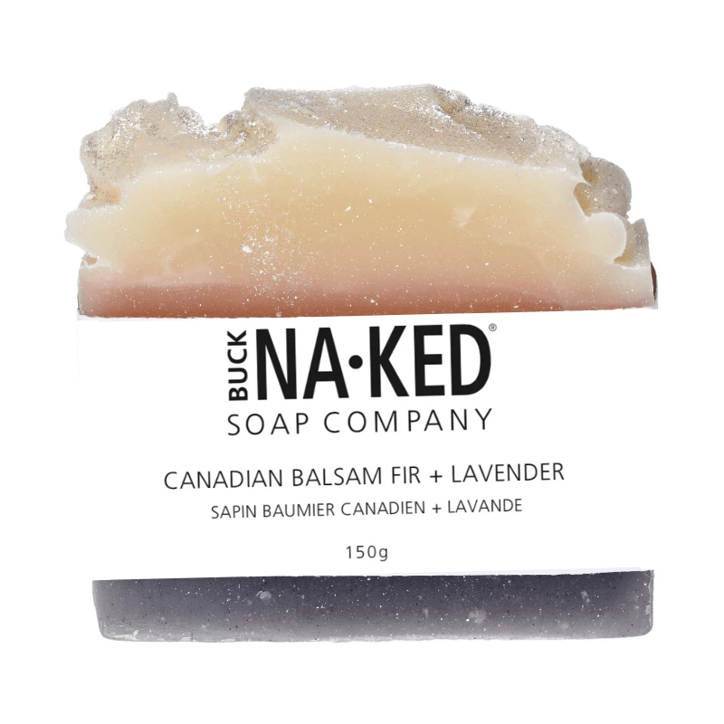 Buck Naked Soap Company - Soap Bar - Canadian Balsam Fir + Lavender Bath + Body 3 Buck Naked Soap Company - Soap Bar - Canadian Balsam Fir + Lavender Bath + Body