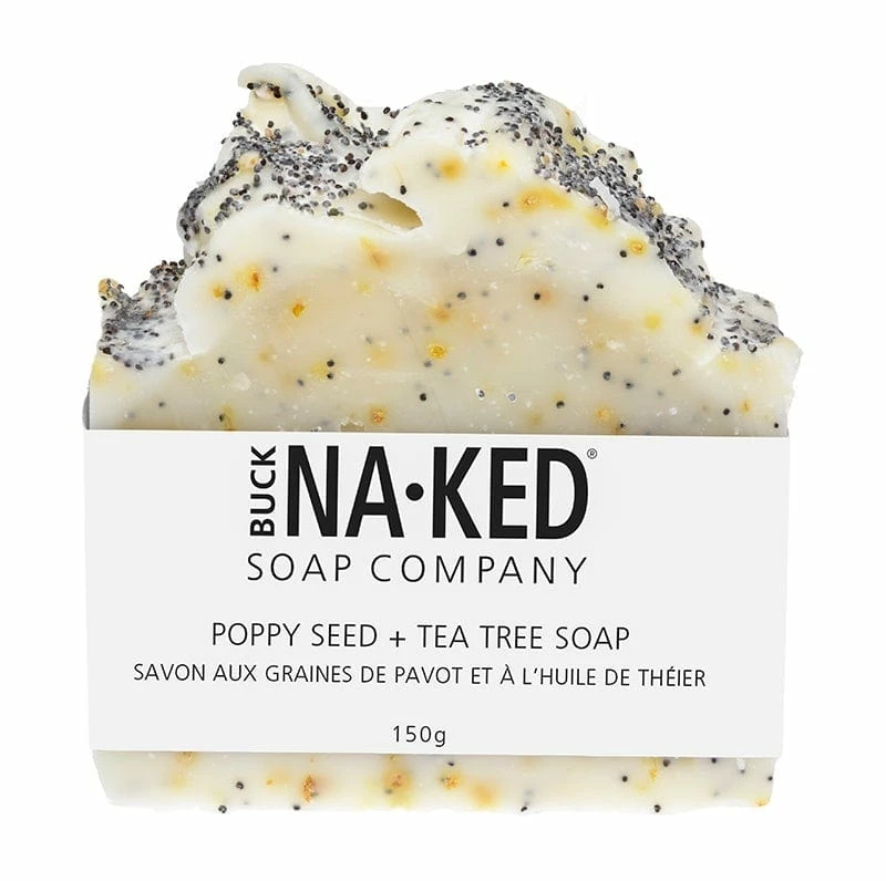 Buck Naked Soap Company - Soap Bar - Poppy Seed & Tea Tree Bath + Body 3 Buck Naked Soap Company - Soap Bar - Poppy Seed & Tea Tree Bath + Body