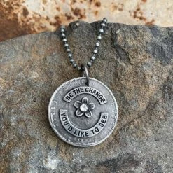 Buffalo Girls Salvage - Double Sided Necklace : Be The Change Jewelry + Wearables