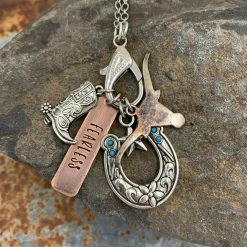 Buffalo Girls Salvage - Fearless Treasure Necklace - Western Jewelry - Longhorn