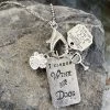 Buffalo Girls Salvage - I Rescue Wine And Dogs Treasure Necklace