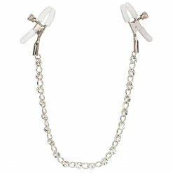 Kink + BDSM Cal Exotics - Crystal Chain Nipple Clamps