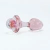 Anal Play Crystal Delights - Pink Flower Plug 2 Anal Play Crystal Delights - Pink Flower Plug