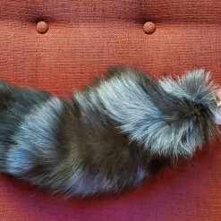 Crystal Delights - Fox Fur Tail - Blue Tint Anal Play