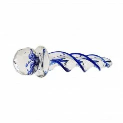 Crystal Delights - Blue Faceted Implosion Twist Dildo Dildos