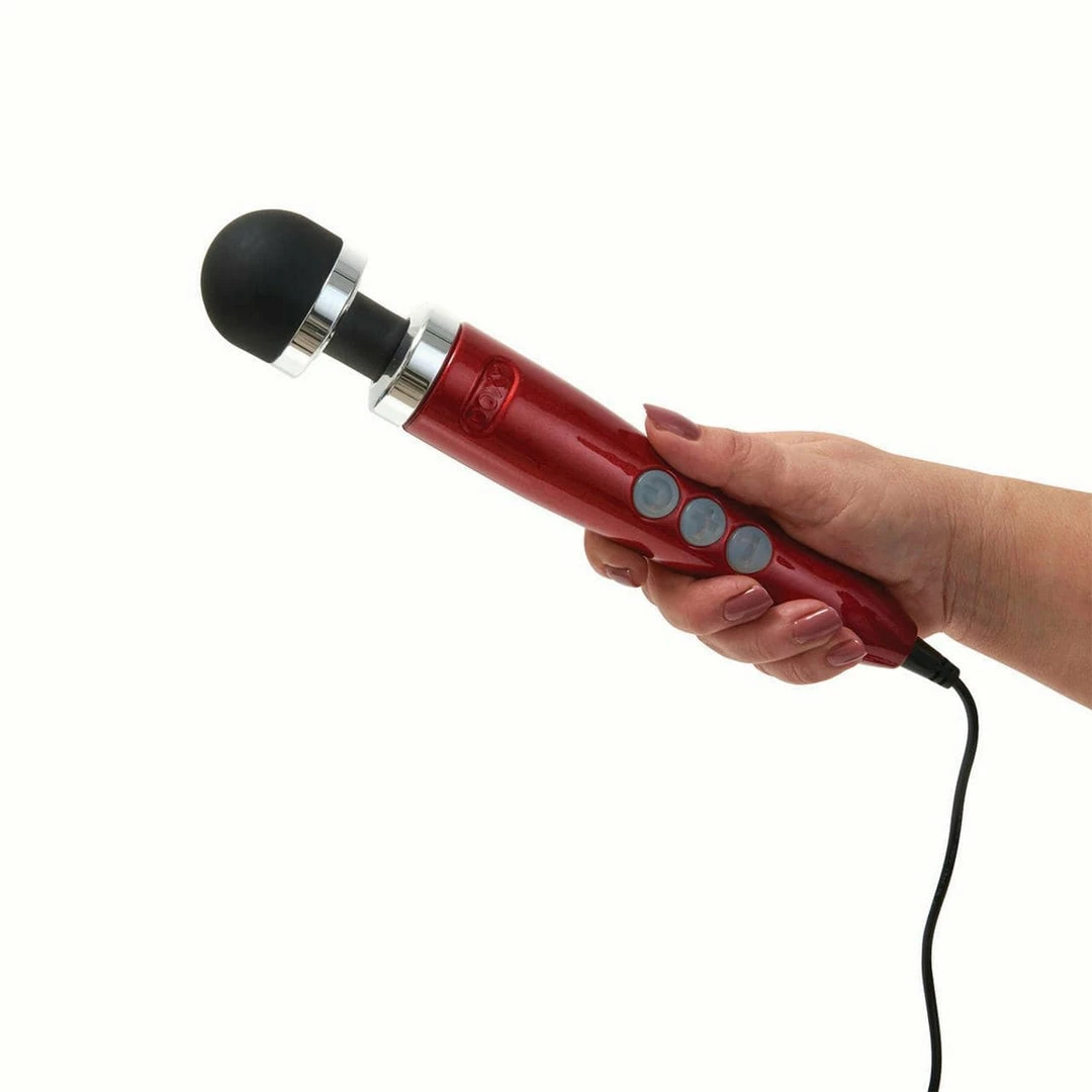 Doxy Die Cast 3 Wand Body Massager, Red Wands 5 Doxy Die Cast 3 Wand Body Massager, Red Wands