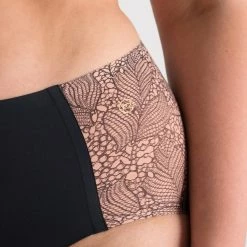 Plus Size Collection Evelyn & Bobbie - High Waist Retro Bikini - Onyx Lace