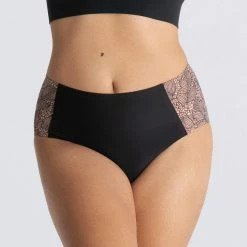 Plus Size Collection Evelyn & Bobbie - High Waist Retro Bikini - Onyx Lace