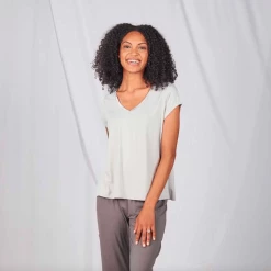 Loungewear + Pajamas Faceplant Dreams - Bamboo V-Neck Tee Shirt