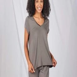 Loungewear + Pajamas Faceplant Dreams - Bamboo V-Neck Tee Shirt