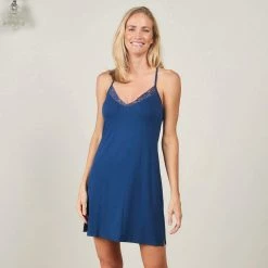 Loungewear + Pajamas Faceplant Dreams - Bamboo Zsa-Zsa Nightie - Midnight Blue