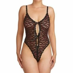 Hanky Panky - Keyhole Teddy - Red Black Leopard Lingerie