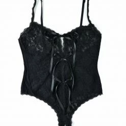 Hanky Panky - Open Panel Keyhole Teddy - Black