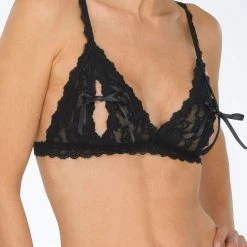 Hanky Panky Peek-A-Boo Bralette - Black