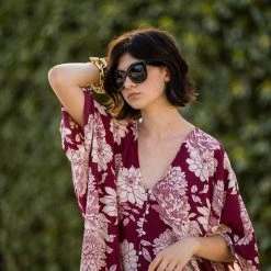 Jennafer Grace - Bordeaux Caftan & Palazzo Pant Set