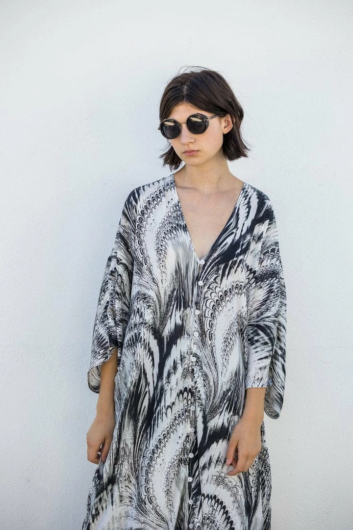 Jennafer Grace - Marble Tunic Caftan & Palazzo Pant Set 6 Jennafer Grace - Marble Tunic Caftan & Palazzo Pant Set