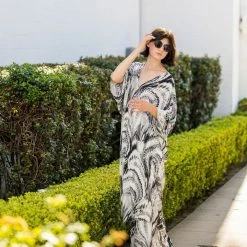Jennafer Grace - Marble Tunic Caftan & Palazzo Pant Set 11 Jennafer Grace - Marble Tunic Caftan & Palazzo Pant Set