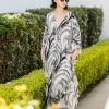 Jennafer Grace - Marble Tunic Caftan & Palazzo Pant Set