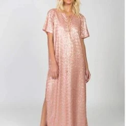 Jennafer Grace - Rose Gold Sequin Tunic Dress Dresses + Caftans