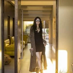 Outerwear Jennafer Grace - Oro Leopard Yoga Duster