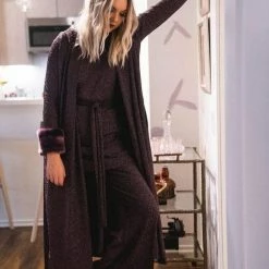 Jennafer Grace - Amethyst Duster With Faux Fur Cuffs