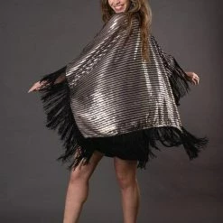 Jennafer Grace - Platinum Sequin Disco Poncho Outerwear 14 Jennafer Grace - Platinum Sequin Disco Poncho Outerwear