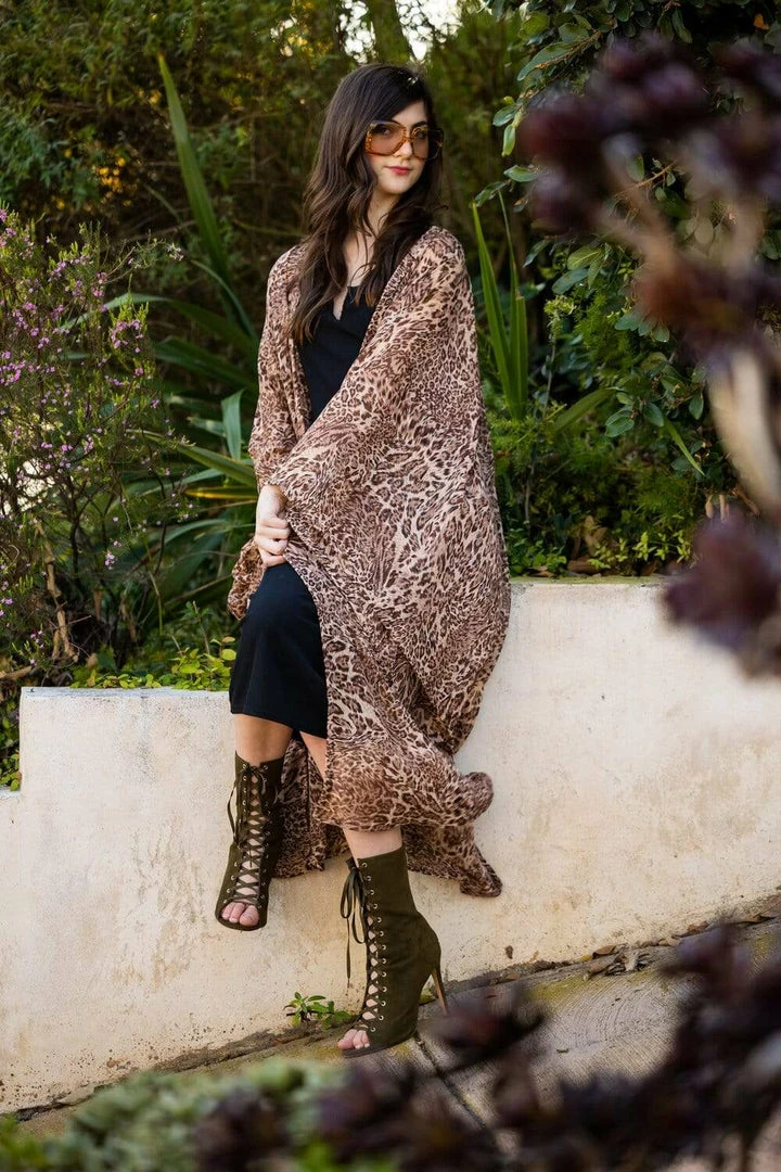 Jennafer Grace - Lena Leopard Kimono Dresses + Caftans 7 Jennafer Grace - Lena Leopard Kimono Dresses + Caftans