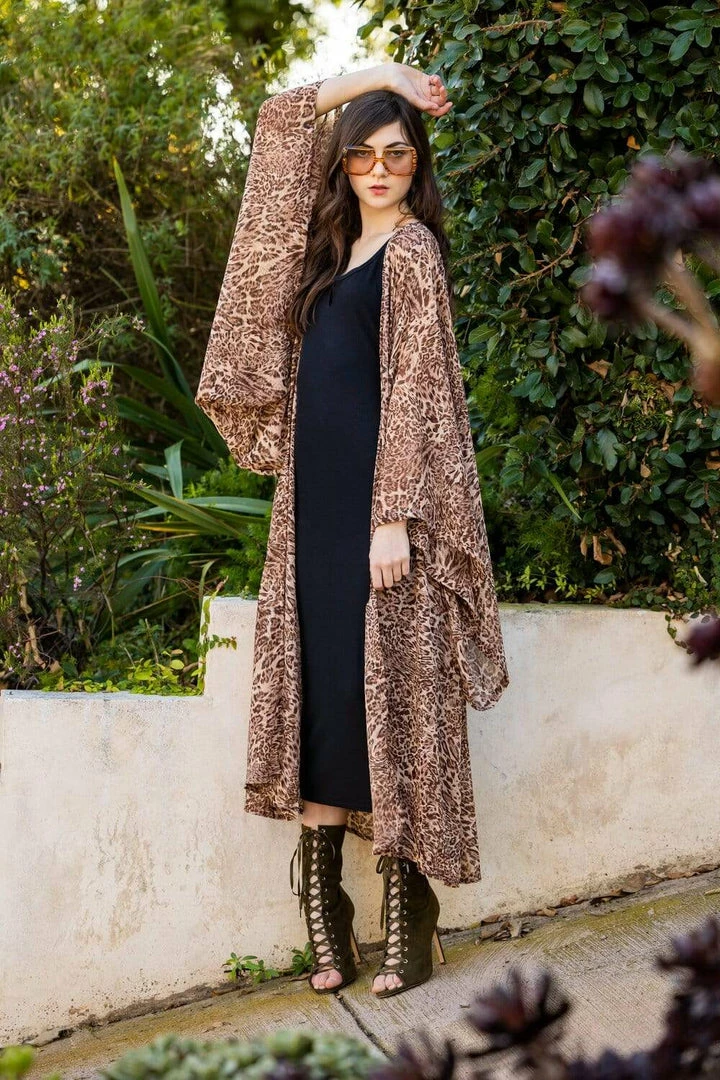 Jennafer Grace - Lena Leopard Kimono Dresses + Caftans 8 Jennafer Grace - Lena Leopard Kimono Dresses + Caftans