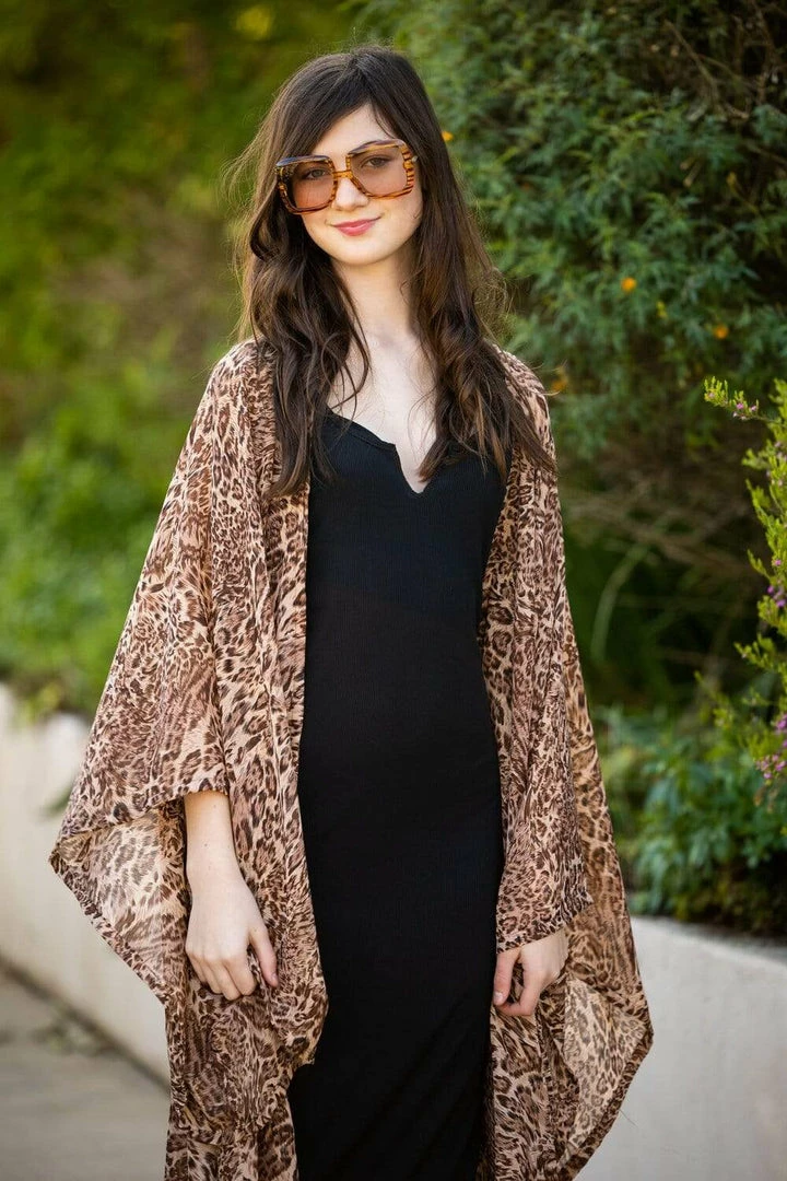 Jennafer Grace - Lena Leopard Kimono Dresses + Caftans 5 Jennafer Grace - Lena Leopard Kimono Dresses + Caftans