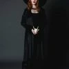 Boudoir Robes Jennafer Grace - Black Velvet Faux Fur Cuff Coat