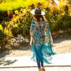 Jennafer Grace - Desert Turquoise Fringe Tunic Dresses + Caftans