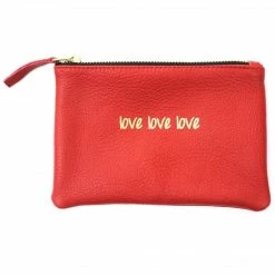 Toy Care, Cleaners + Storage Jesse And Co - Love Embossed Leather Pouch