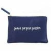 Jesse And Co - Peace Purpose Passion Embossed Leather Pouch Toy Care, Cleaners + Storage