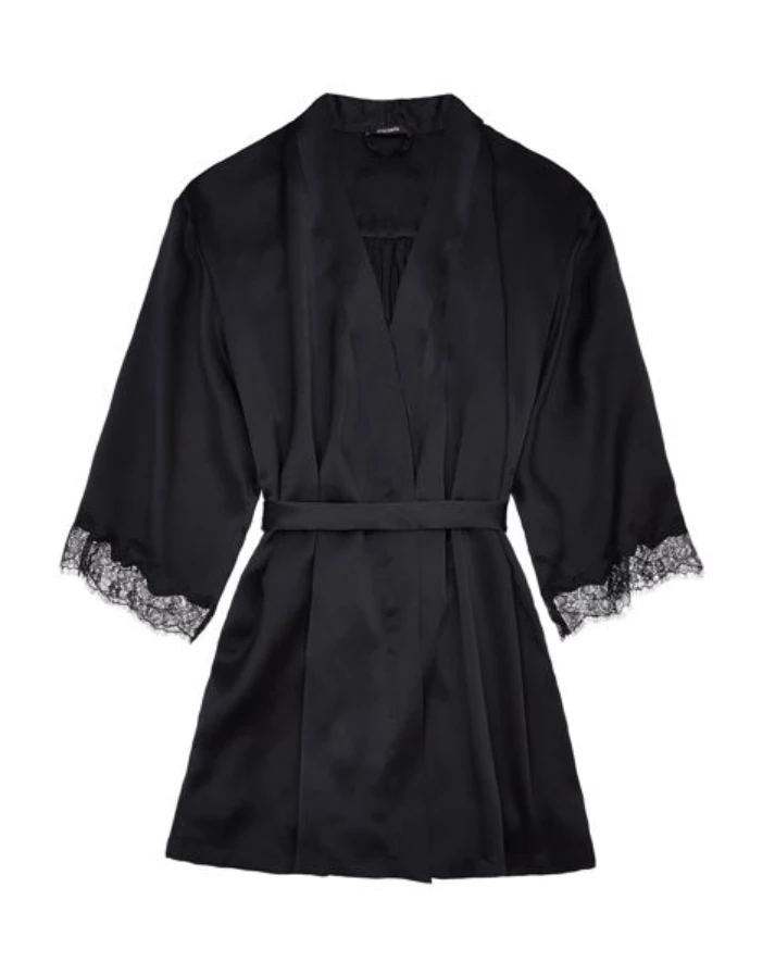 Journelle - Charlotte Short Silk Robes Boudoir Robes 5 Journelle - Charlotte Short Silk Robes Boudoir Robes