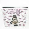 Home Decor + More KAHRI - Audrey Happy Quote T Bottom Cosmetic Bag