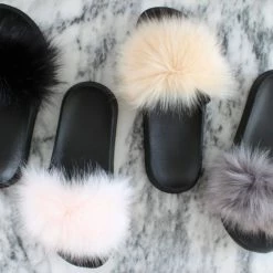 Knotty Accessories Knotty - Faux Fur Slides