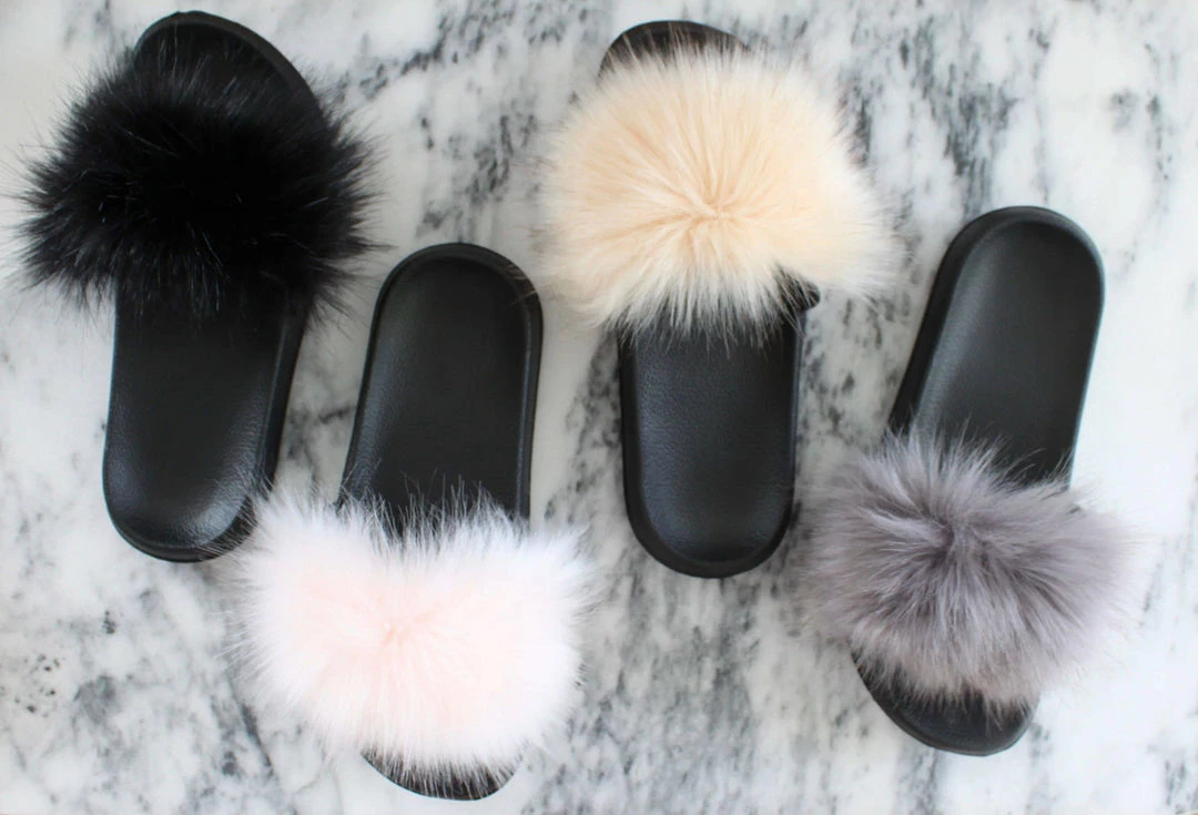 Knotty Accessories Knotty - Faux Fur Slides 3 Knotty Accessories Knotty - Faux Fur Slides