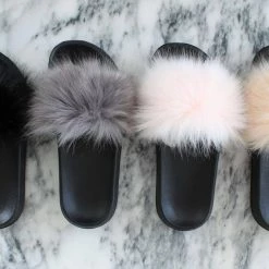 Knotty Accessories Knotty - Faux Fur Slides 8 Knotty Accessories Knotty - Faux Fur Slides