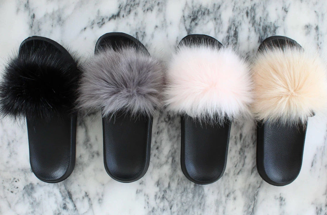 Knotty Accessories Knotty - Faux Fur Slides 5 Knotty Accessories Knotty - Faux Fur Slides