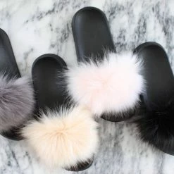 Knotty Accessories Knotty - Faux Fur Slides