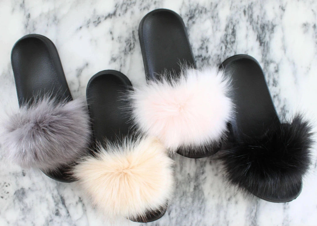 Knotty Accessories Knotty - Faux Fur Slides 4 Knotty Accessories Knotty - Faux Fur Slides