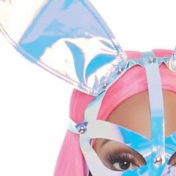 Kink + BDSM Leg Avenue - Holographic Vinyl Bunny Ear Mask