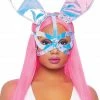 Kink + BDSM Leg Avenue - Holographic Vinyl Bunny Ear Mask
