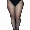 Leg Avenue - Micro Net Strappy Waist Crotchless Tights Plus Size Lingerie Accessories